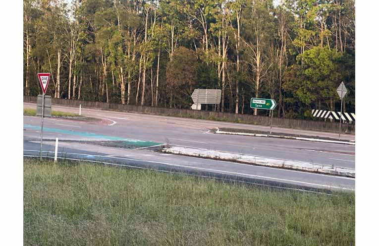 The intersection of Medowie Road and the Bucketts Way, where residents are calling for improved safety measures. Photo: Althea Guinsberg.