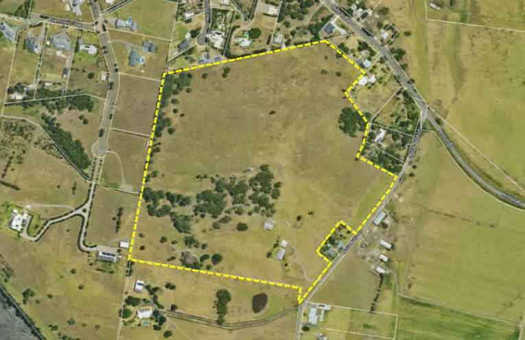 Aerial photograph of the proposed residential development site at 20 Nulla Nulla Lane. Photo: Metromap.
