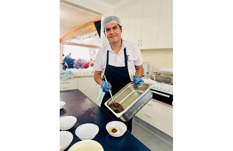 Harbourside’s chef Jaya cooked up a traditional lunch. Photo: Supplied.