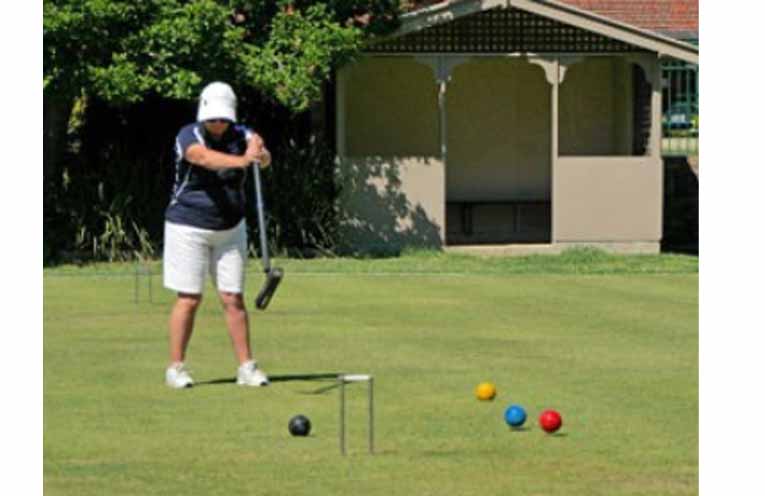 Sherry Gordon runs the black ball.