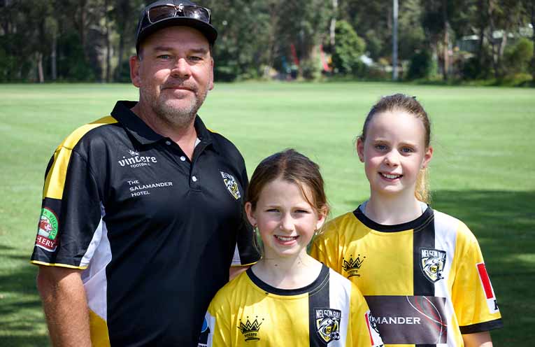 Recognition for exciting Nelson Bay FC juniors Elke Moltzen and Zoe Wild